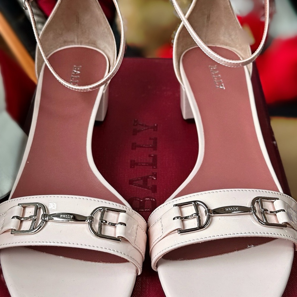 Bally Pink Sandals with Block Heel and Open Toe Classic - Picture 3 of 9